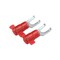 Panduit Fork Terminal, #8 Stud Size, 18 AWG, 600 V, Vinyl Insulated, Red, Crimp Termination Only, 3000 PK PV18-8FFB-3K - alternate 2